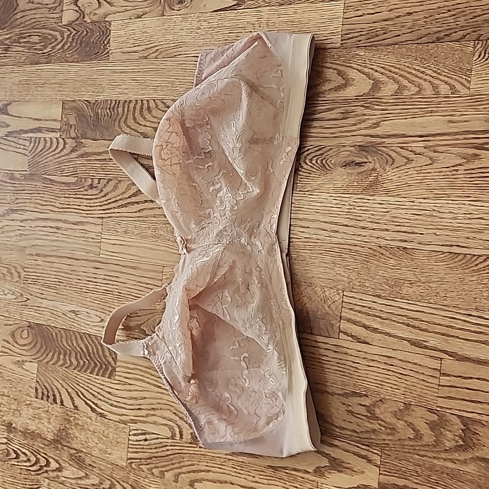 (46F) Goddess Neutral Tones Floral Lace Dainty Padless Wireless